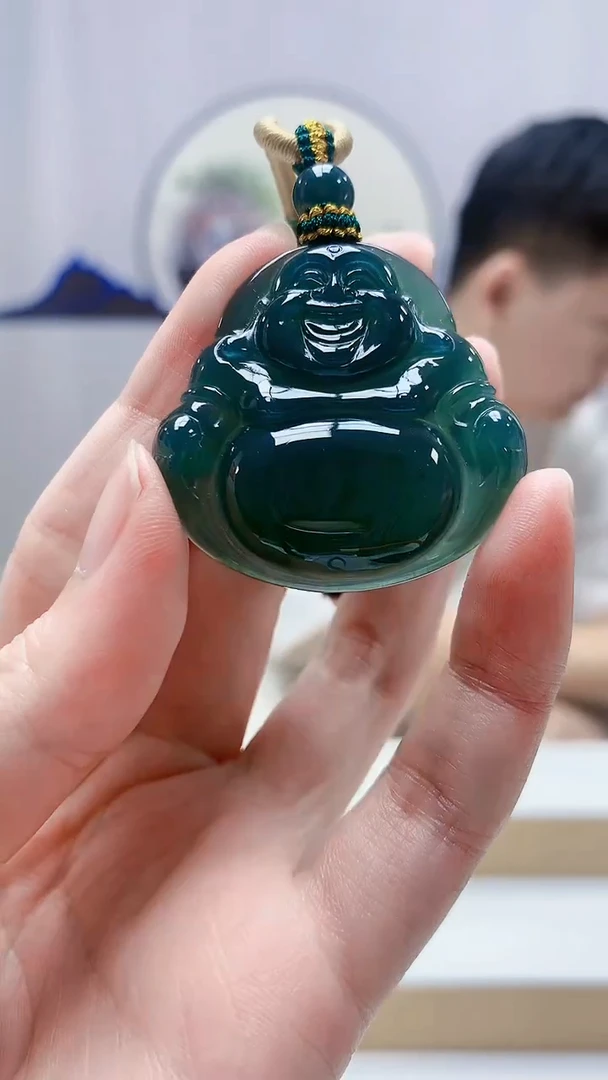 未镶嵌定制翡翠4917zm-毛货挂件佛公104