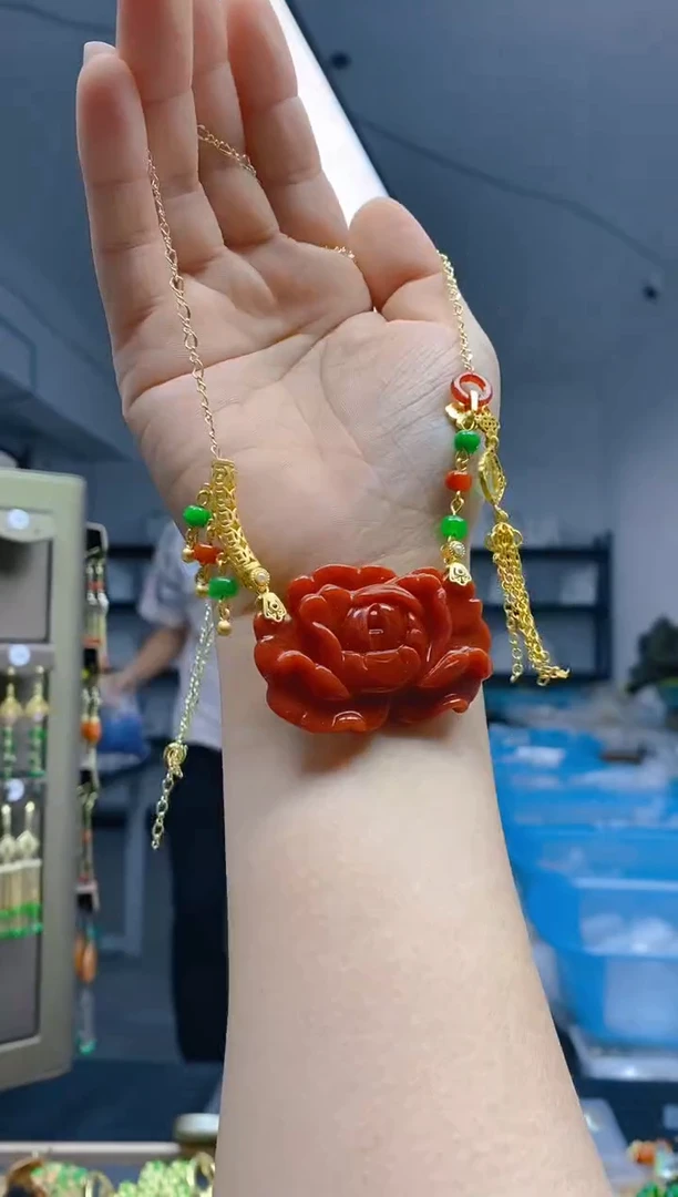 【闪购商品】翡翠耳饰合金69翡翠锁骨链