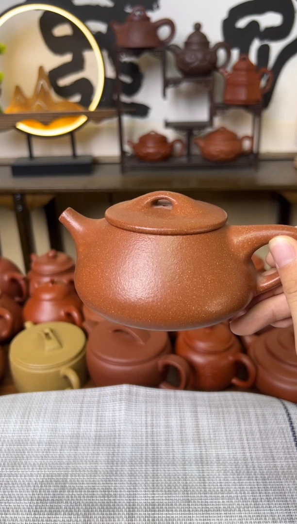 茶壶段泥任*圆黄降坡景州石瓢壶260CC