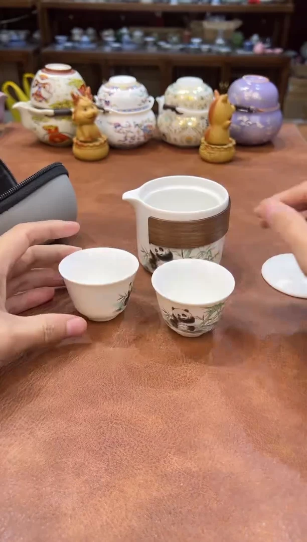 真的很便宜会开片的旅行茶具