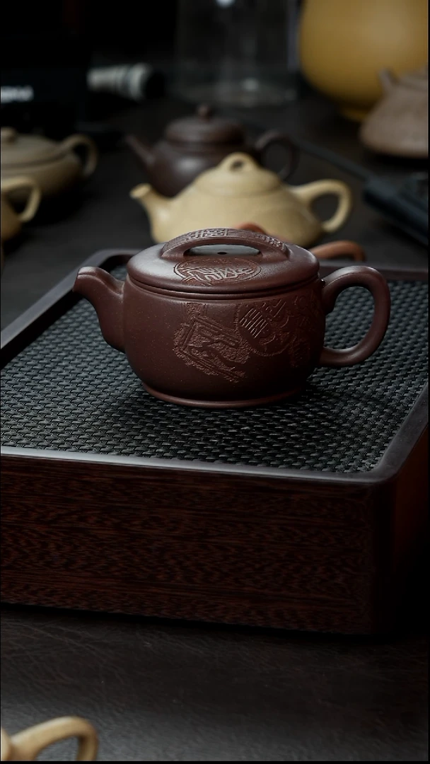 茶壶紫砂天青汉瓦半手150             全品