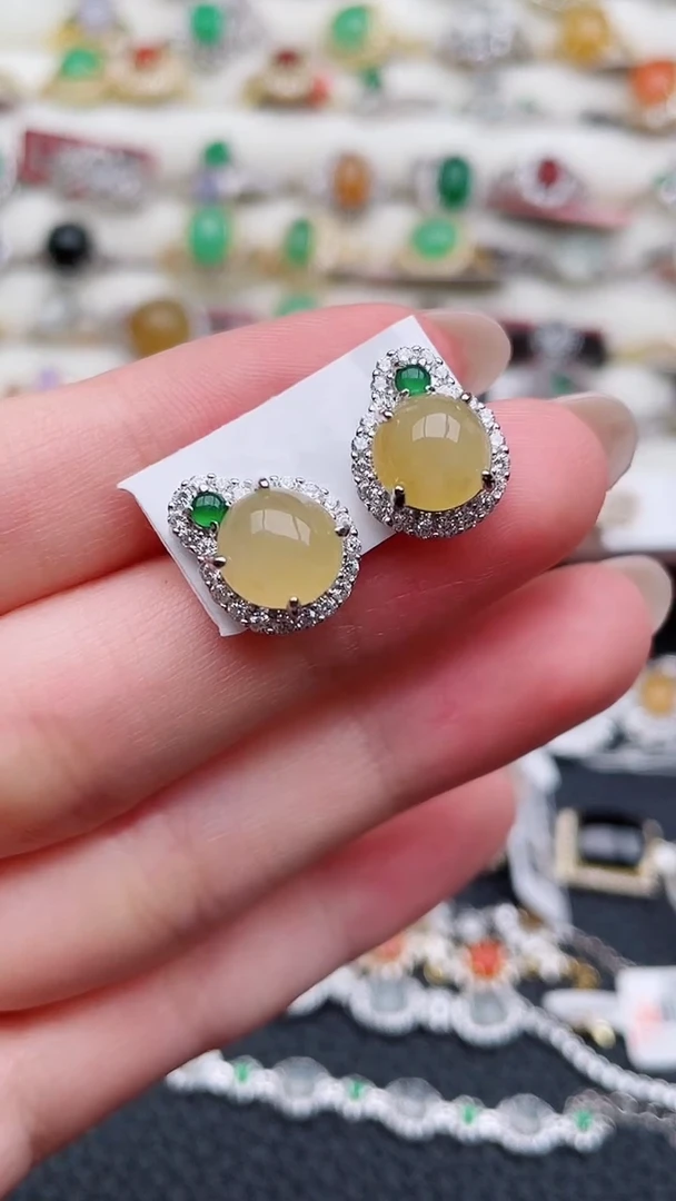 银S925镶嵌戒指翡翠105