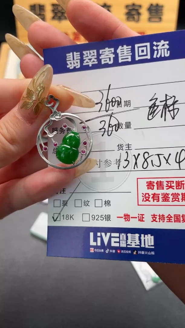 颈饰18K金镶嵌翡翠10146781