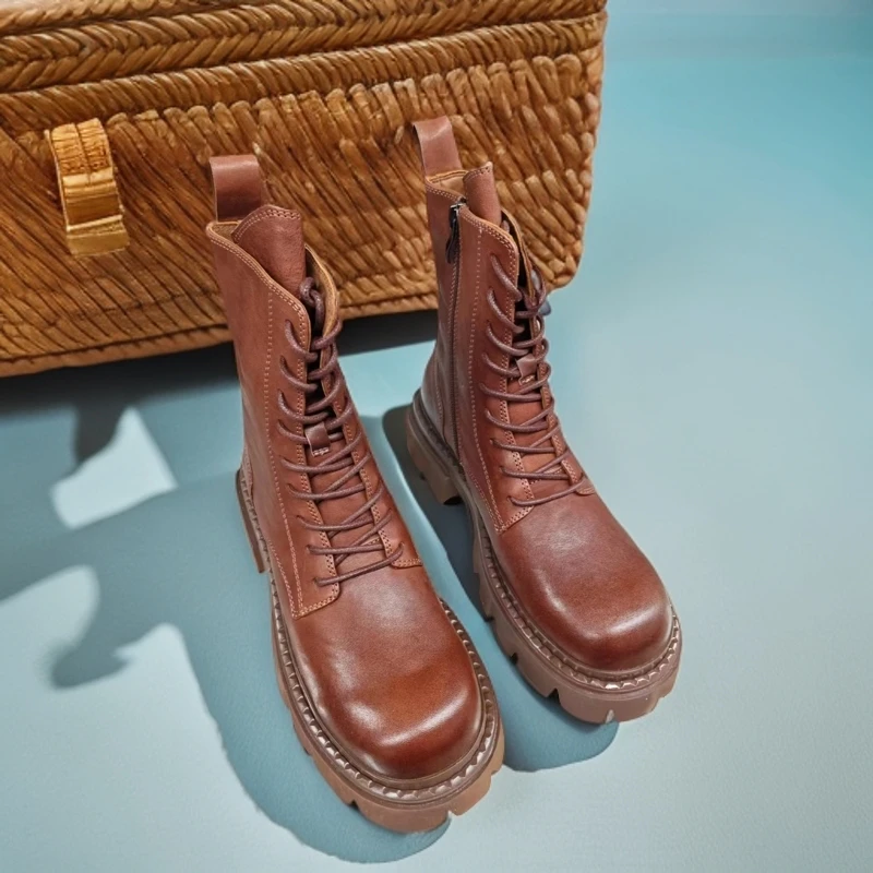 厚底皮革经典马丁靴-2036-1