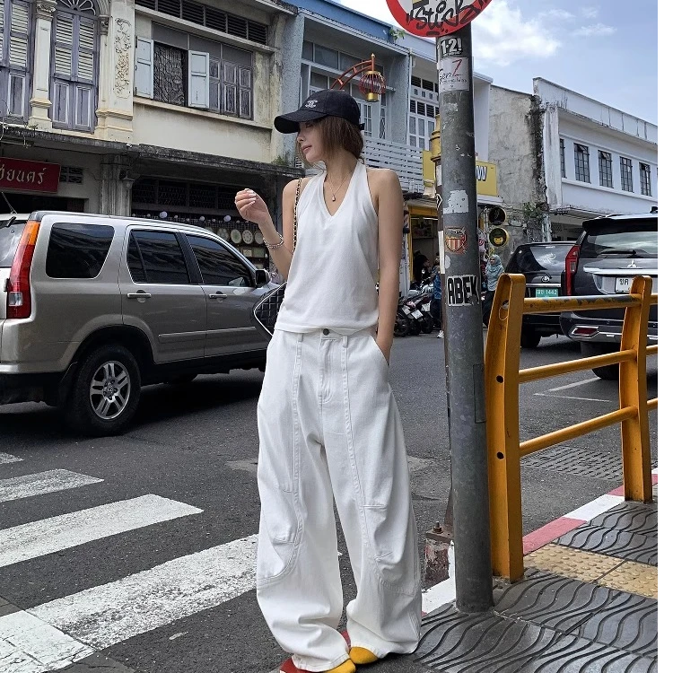 2025夏季新款时尚打底背心气质显瘦洋气休闲百搭性感辣妹露背设计