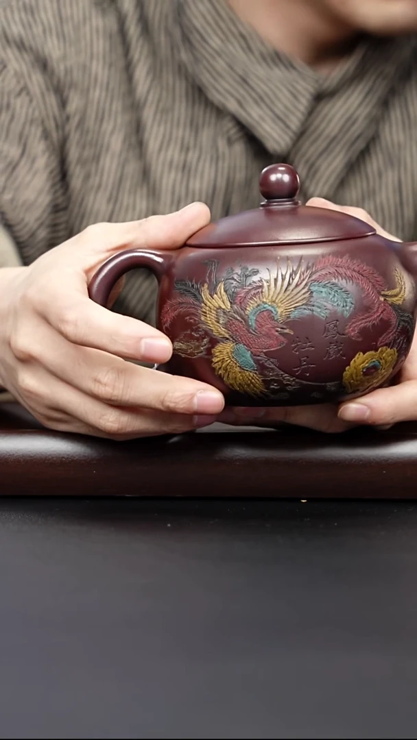 茶壶紫砂宜兴紫砂 西施壶 龙山古乌泥 高运