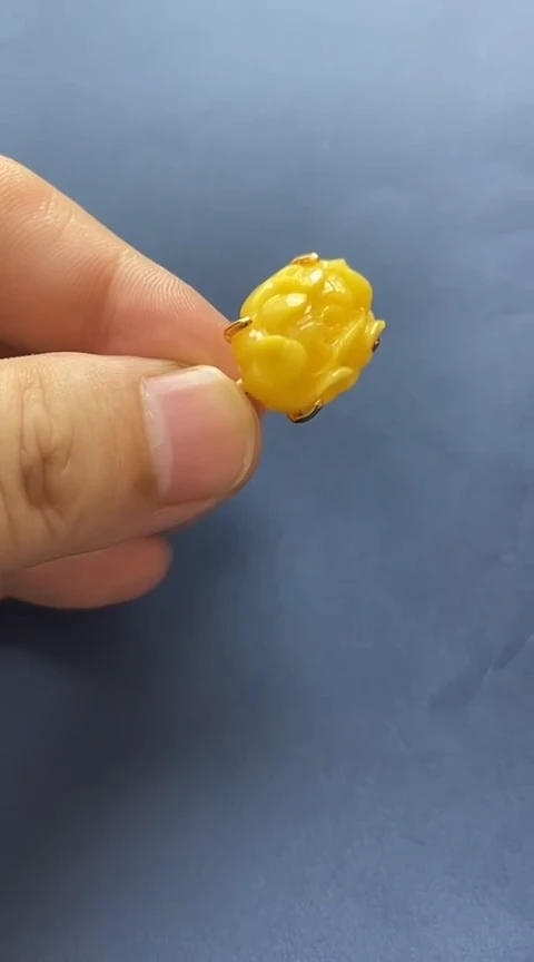 未镶嵌琥珀裸石戒指