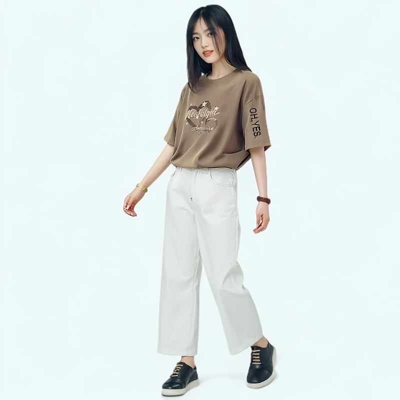 301-400直播链接圆领时尚韩版短袖女装T恤