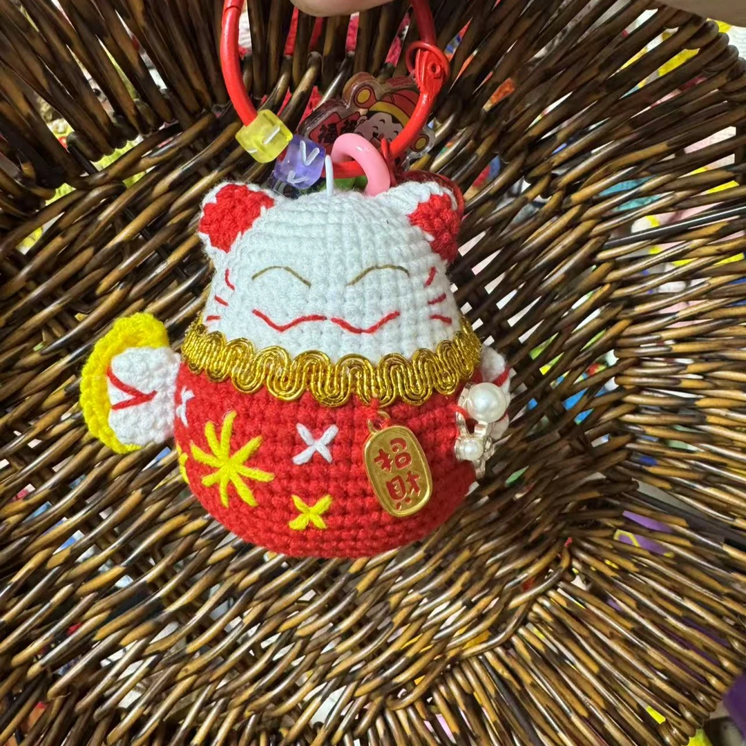 【霏霏手作】毛线钩织玩偶招财猫