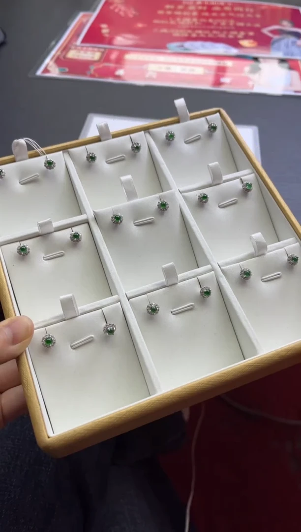 【闪购商品】翡翠耳饰银S925镶嵌M8多样性发一件