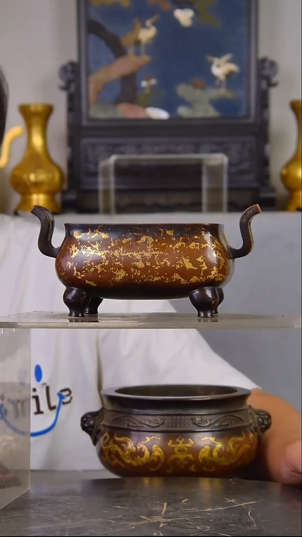 瓷片梅****藏精美香炉放漏结缘354453