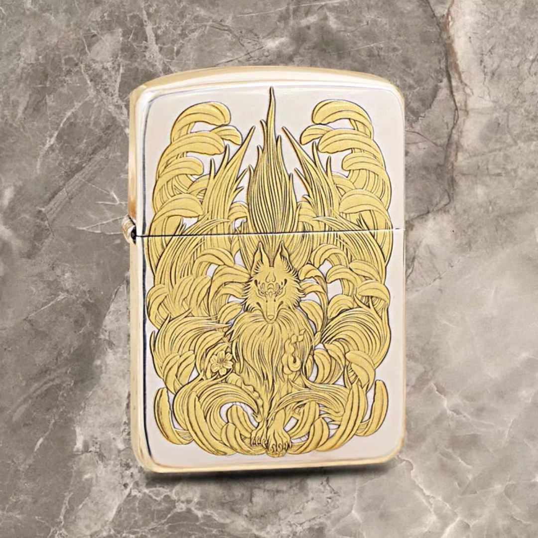 ZIPPO/之宝打火机正版1941蝎子镀银鎏金九尾狐火机送男士礼物SD