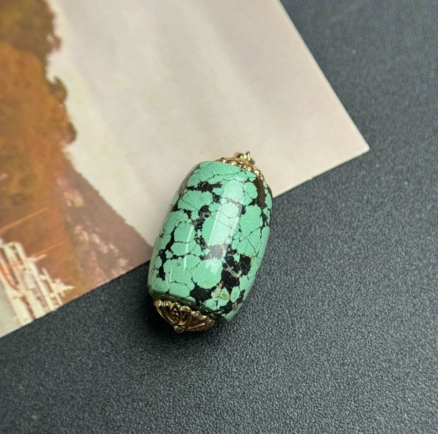 【网瓷】绿松石桶珠吊坠（多样性发其一）DZY5112978