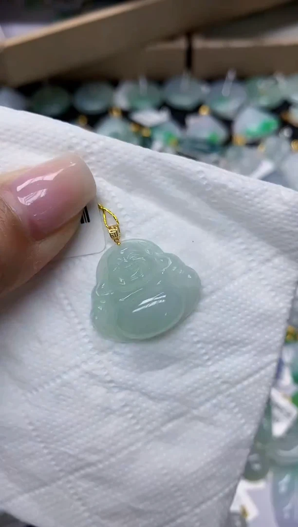 颈饰18K金镶嵌翡翠11111111