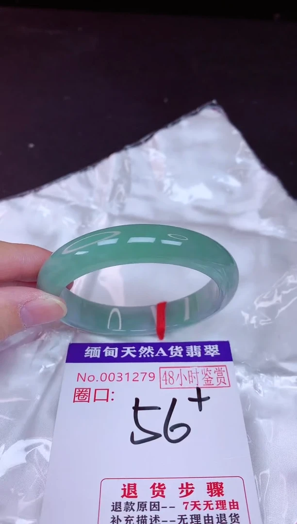 未镶嵌手镯翡翠56（48小时鉴赏期 ）