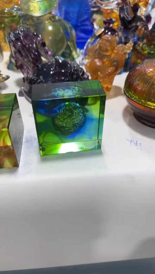 琉璃200古法琉璃 富贵有余  微瑕介意勿拍