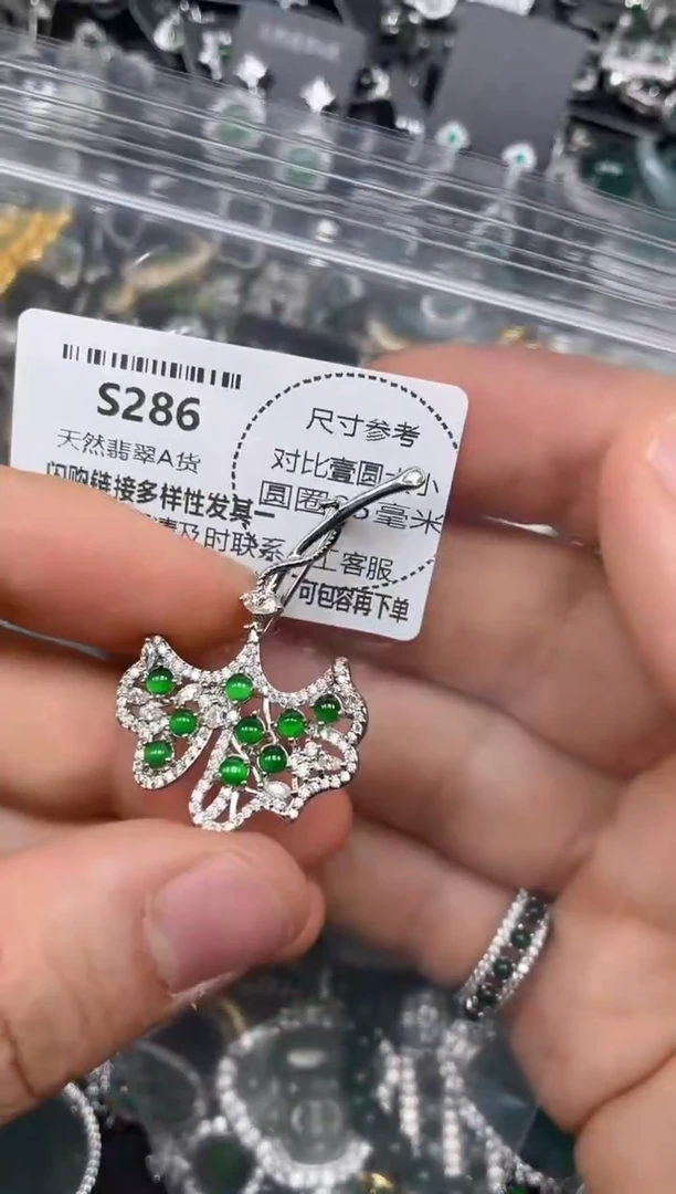 颈饰未镶嵌翡翠S286胸针