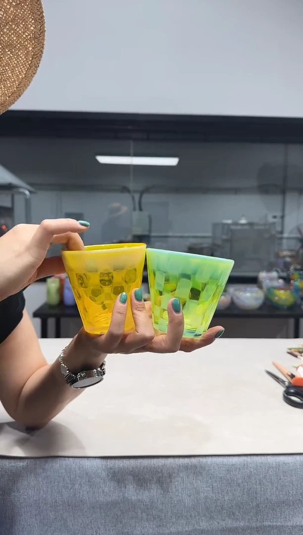 G慕忆家手作琉璃高口一对