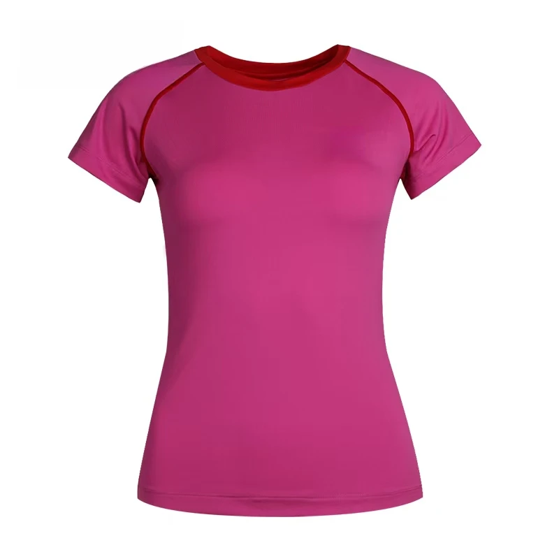 女款速干弹力运动打底登山徒步可穿圆领T恤6SLW1026
