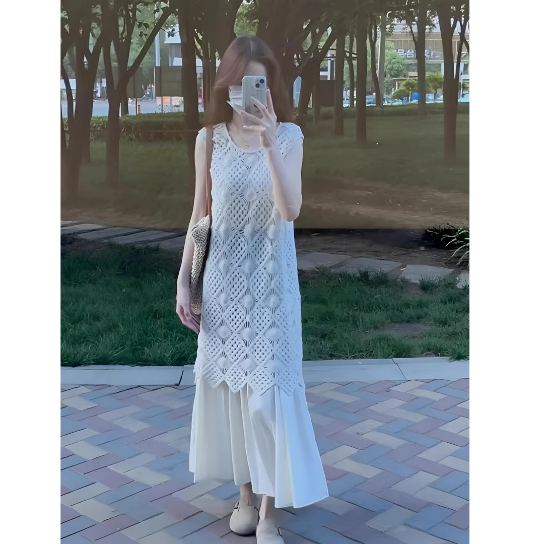 轻熟御姐海边度假穿搭出游背心连衣裙女2025夏季气质巨好看的裙子