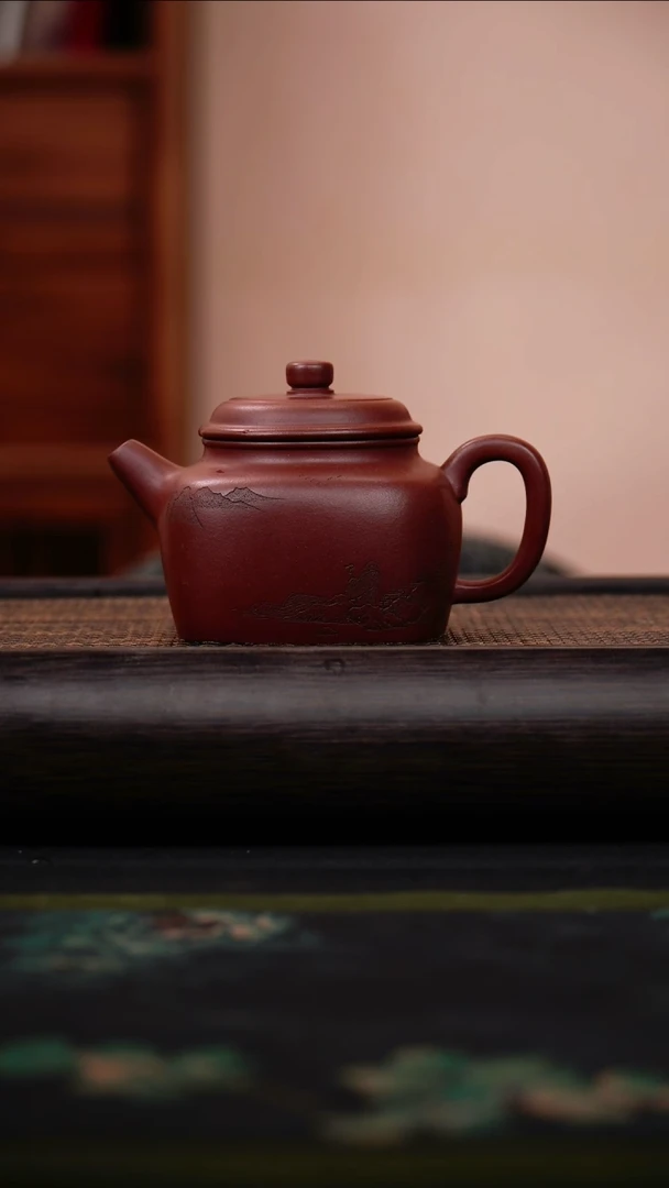 茶壶紫砂龙血砂 四方德钟