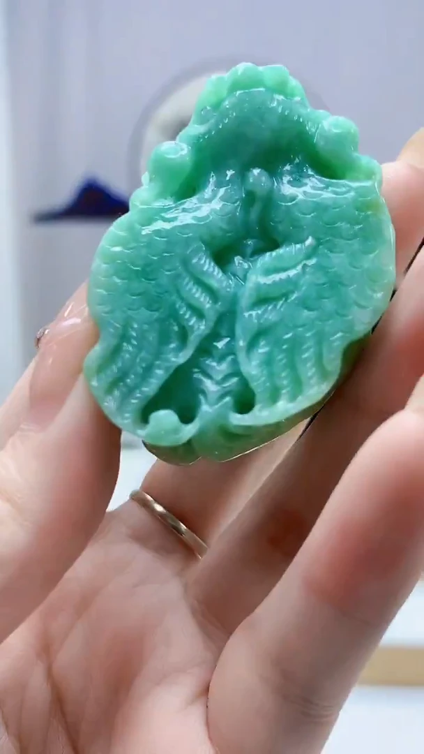 未镶嵌定制翡翠4829DD-毛货挂件64