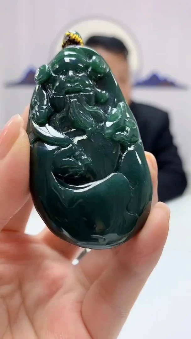 【闪购商品】定制翡翠未镶嵌4969ms-毛货150财神