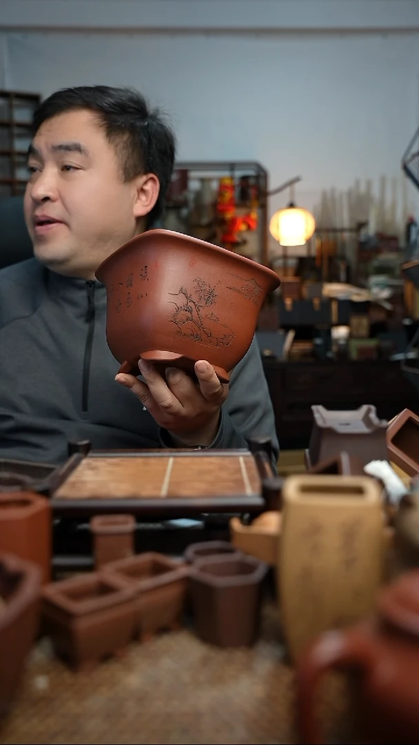 紫砂花盆長木軒精品紫砂