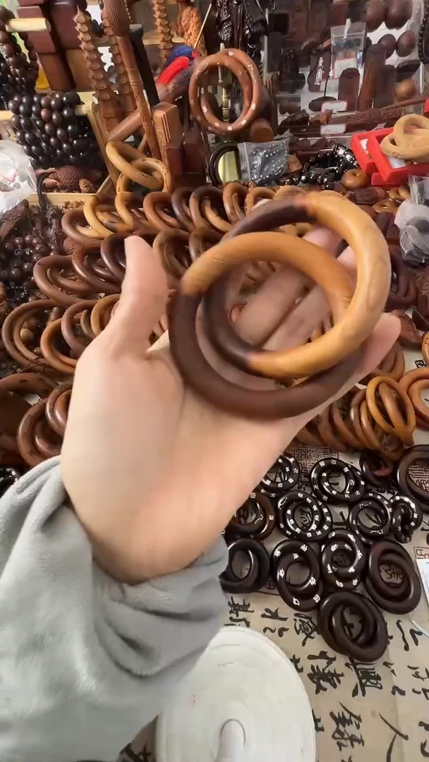 枣木乾坤圈桃木60圈口微瑕一物一拍