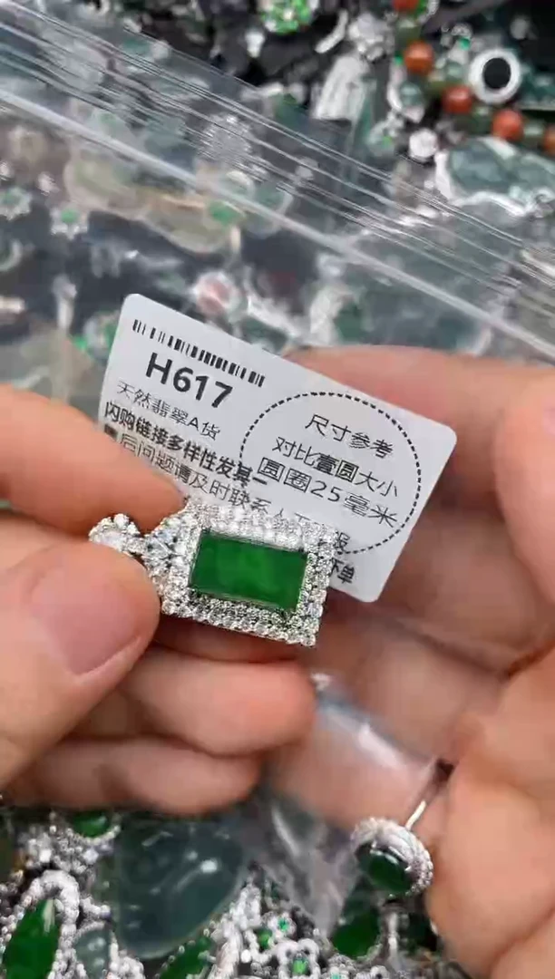 颈饰未镶嵌翡翠H617吊坠