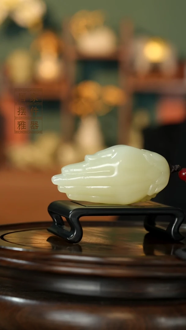 玉《佛手莲花》摆件