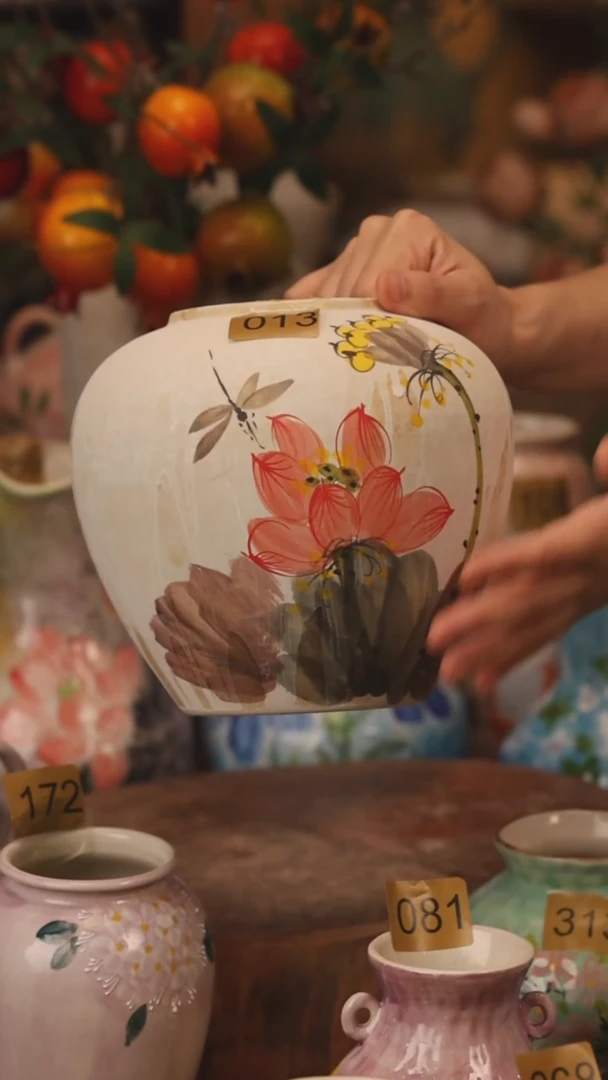 陶瓷013景德镇设计师手作花器摆件侘寂风