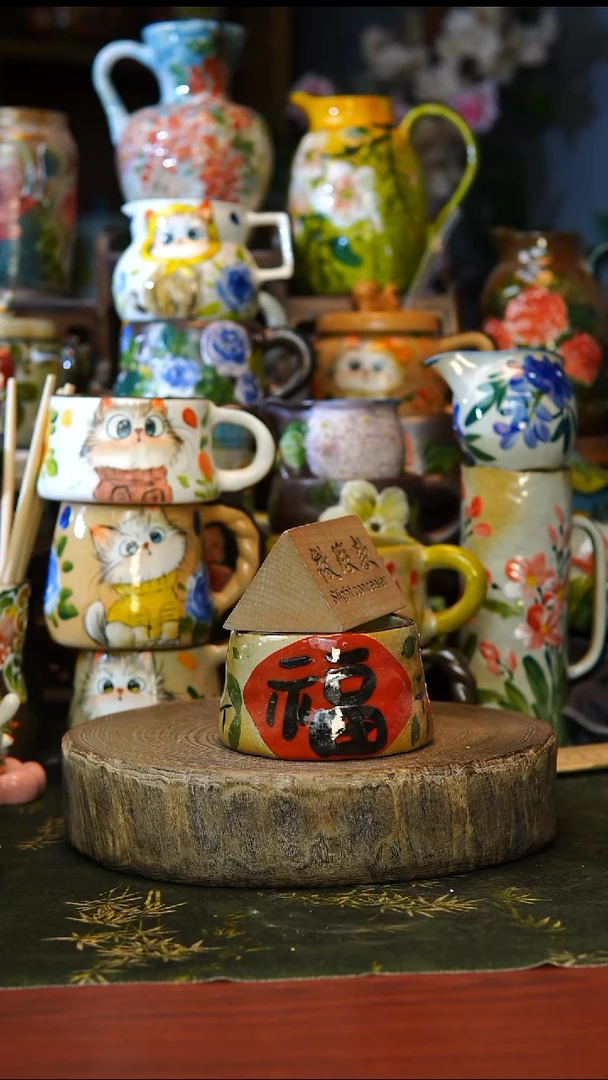 陶瓷31景德镇手工手绘釉下彩