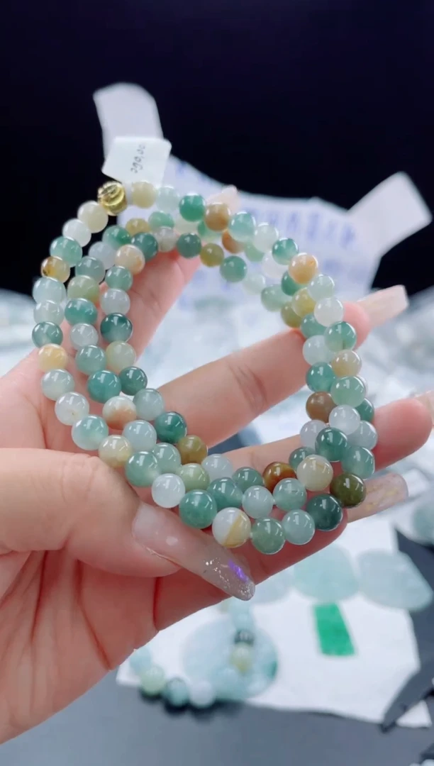 未镶嵌定制翡翠珠串