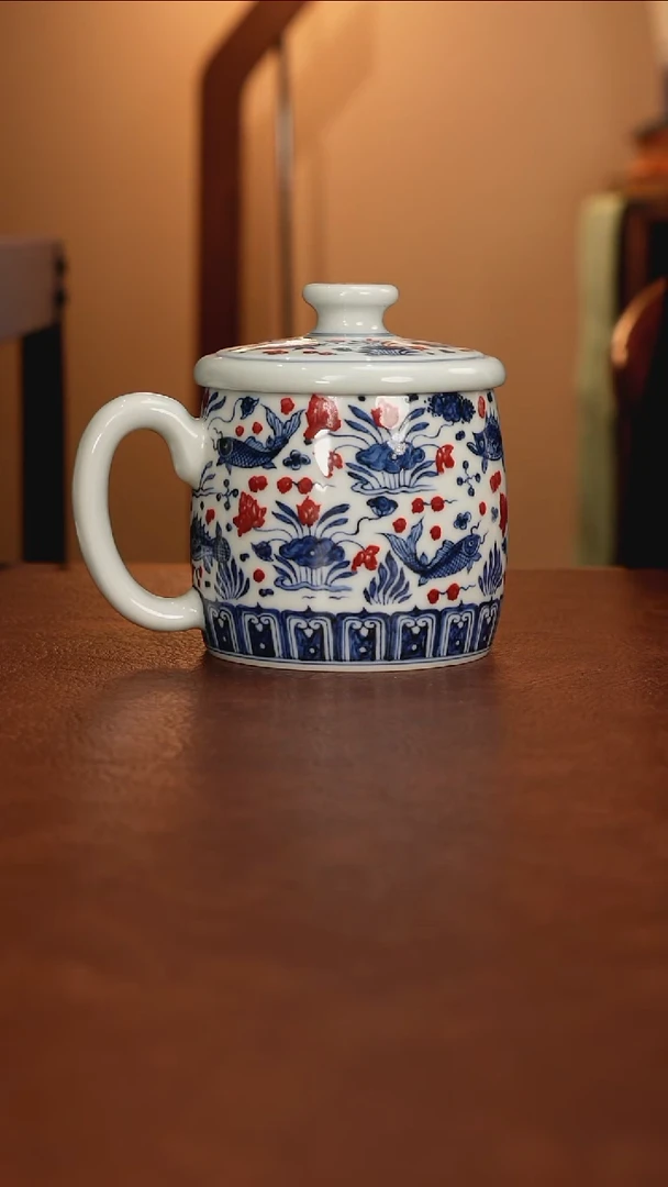景德镇瓷器，青花瓷手绘茶具~