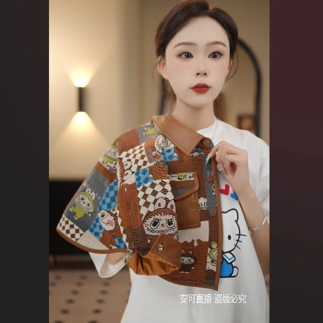 2025春季新款外套儿童洋气时尚复古宽松韩版设计感休闲39733