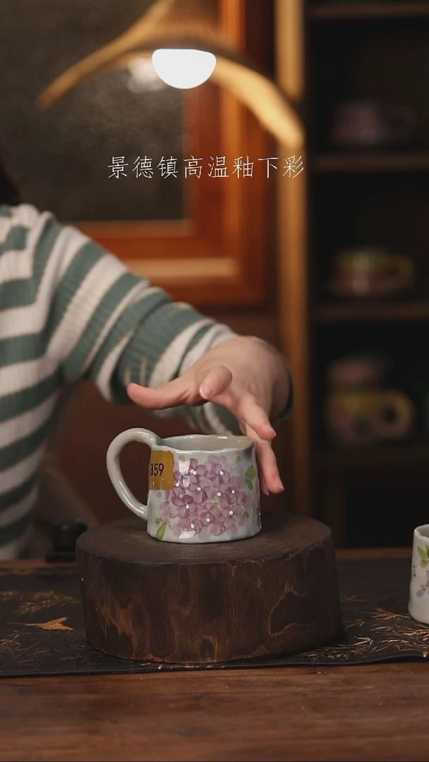 陶瓷景德镇高温釉下手绘陶瓷@L359@