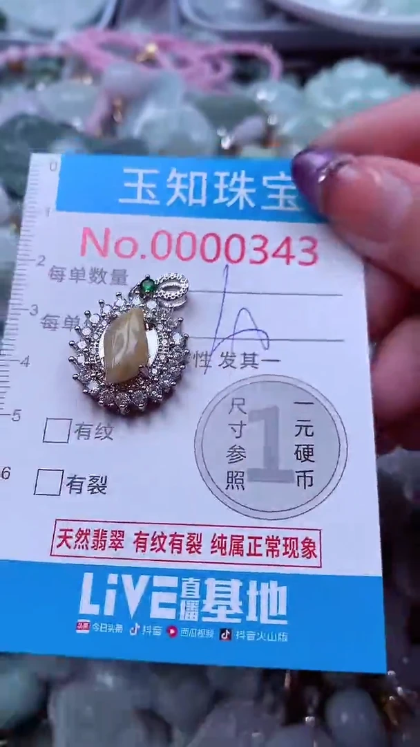 翡翠未镶嵌吊坠(不含链)343