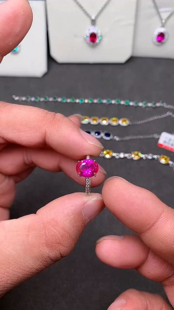 【闪购商品】尖晶石戒指银S925镶嵌......