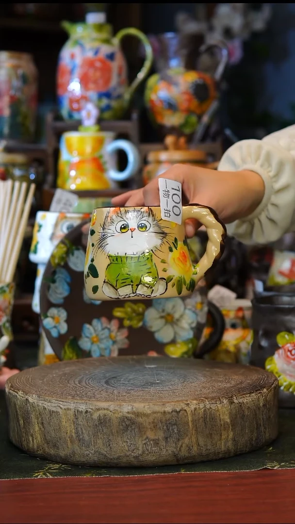 陶瓷100景德镇手工手绘釉下彩