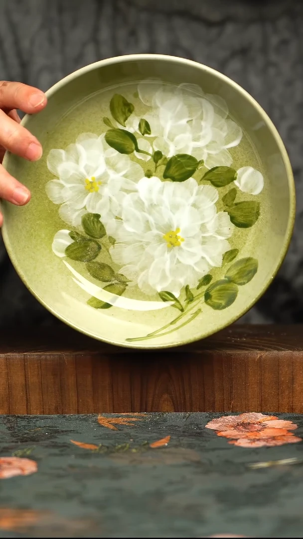 杯釉下彩手工手绘同款陶器