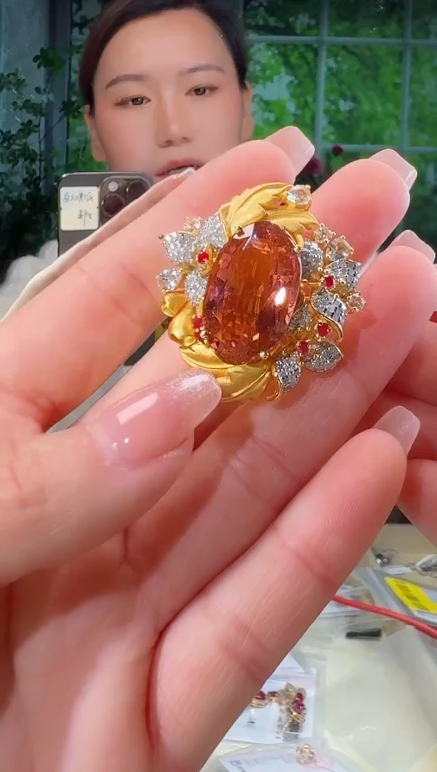 未镶嵌戒指碧玺天然碧玺戒指
