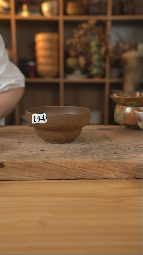144棕色的6英寸葫芦面碗