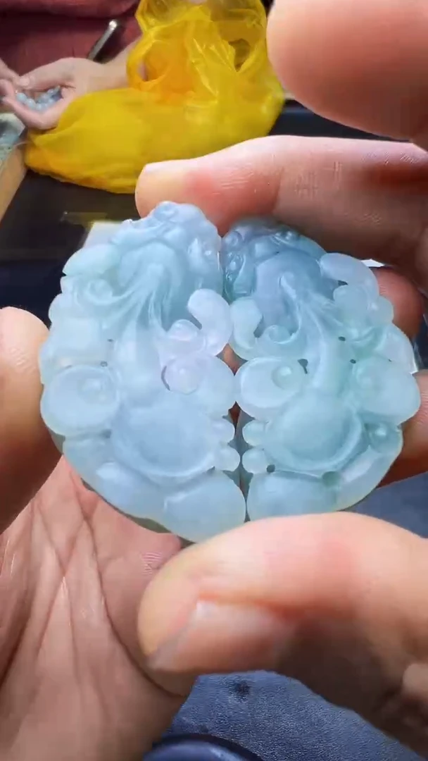 未镶嵌定制翡翠天然翡翠A货一对