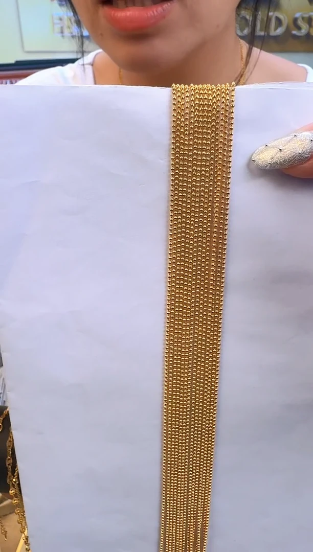 50cm1.3mm固定不可调节切面珠珠链1.88g（多样性发货）