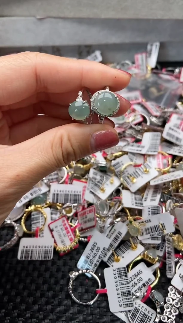 【闪购商品】翡翠戒指银S925镶嵌2222222    4