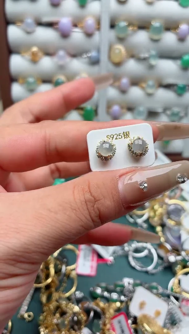 银S925镶嵌戒指翡翠.