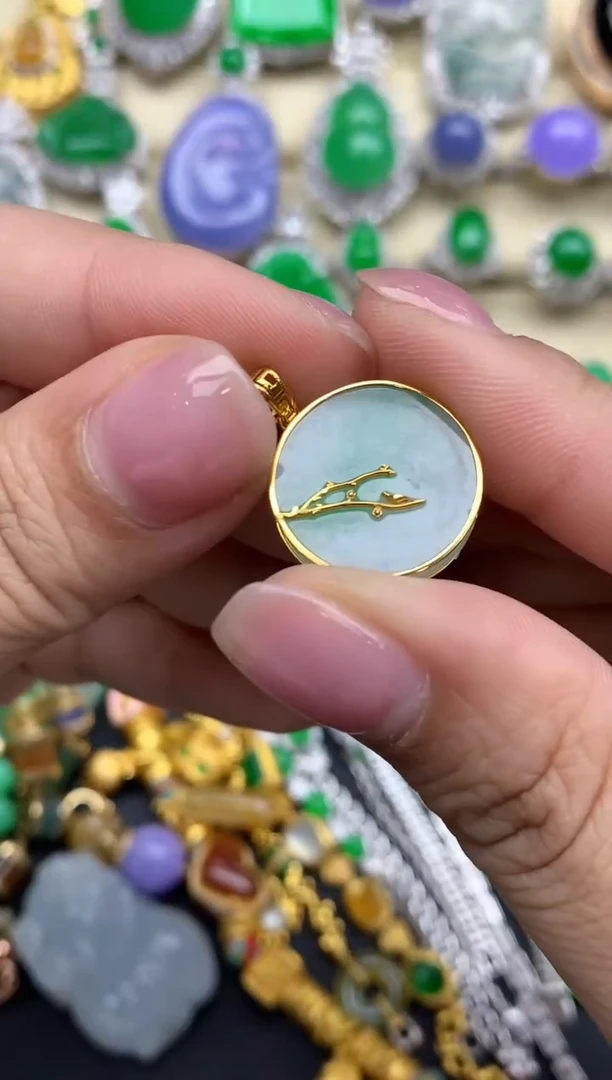 【闪购商品】翡翠颈饰18K金镶嵌250-中国好珍宝