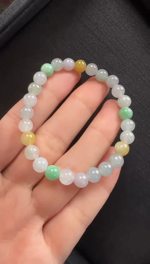 未镶嵌手串翡翠303玉珠一条