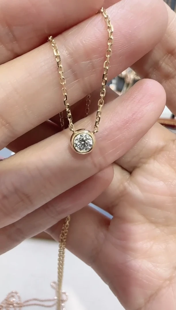 【闪购商品】天然钻石套链18K金镶嵌多样性发货发其一